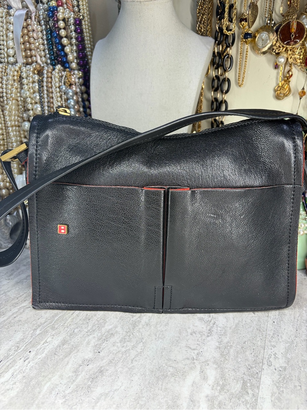 Vintage Bally Leather Purse Shoulder Handbag Spain with Tag Excellent Condition